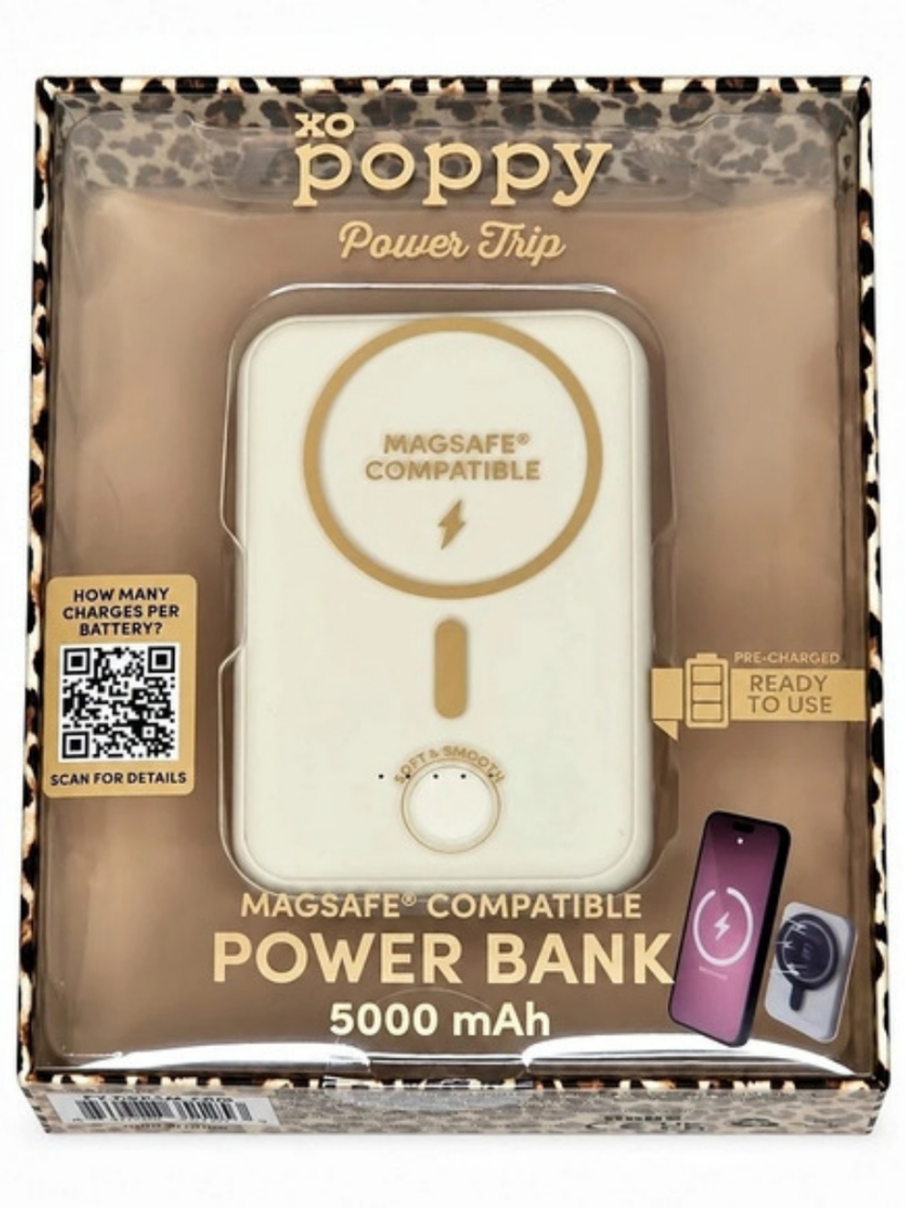 Poppy Power Trip MagSafe-Compatible Power Bank 5000 mAh MagSafe-Compatible Power